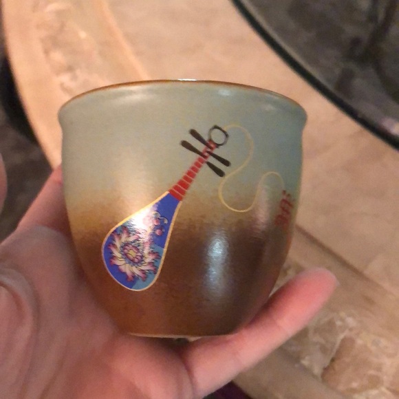 Handcrafted Ceramic Cup with Floral Design - Picture 1 of 5